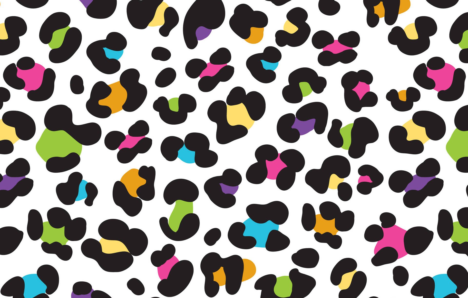 Colorful Leopard Print Background