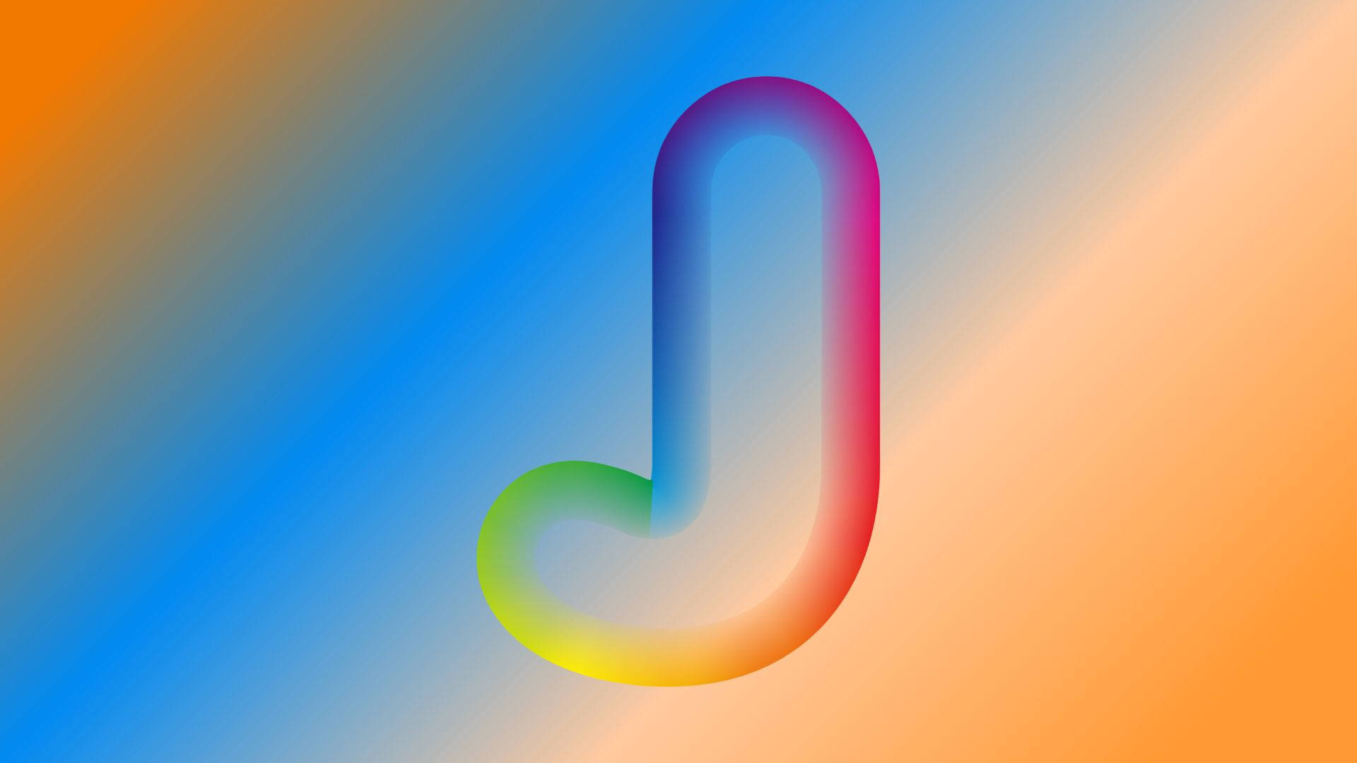 Colorful Letter J Background