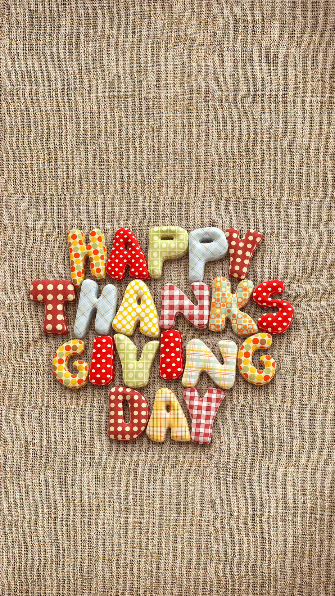 Colorful Letters For Thanksgiving Iphone Background