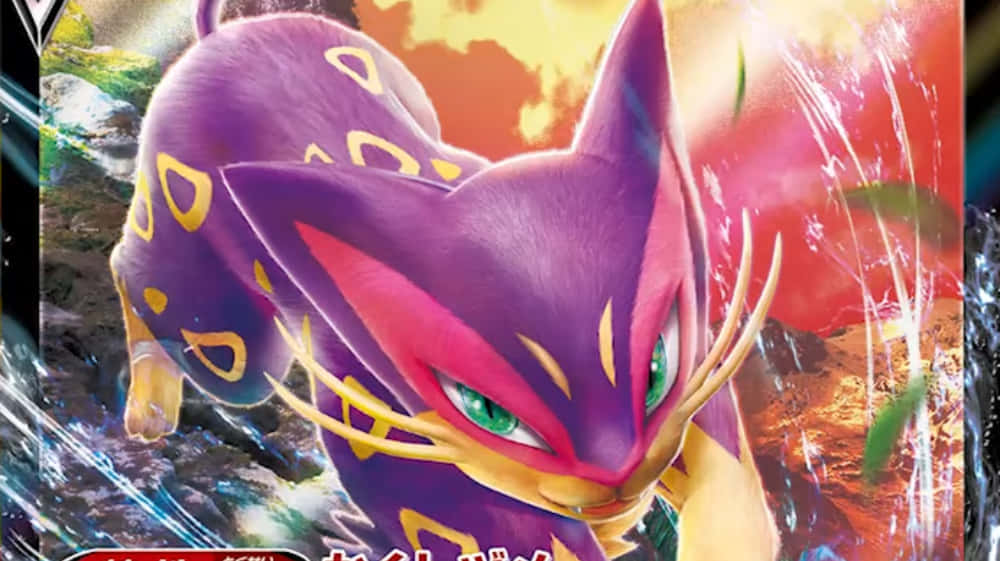 Colorful Liepard Art Background