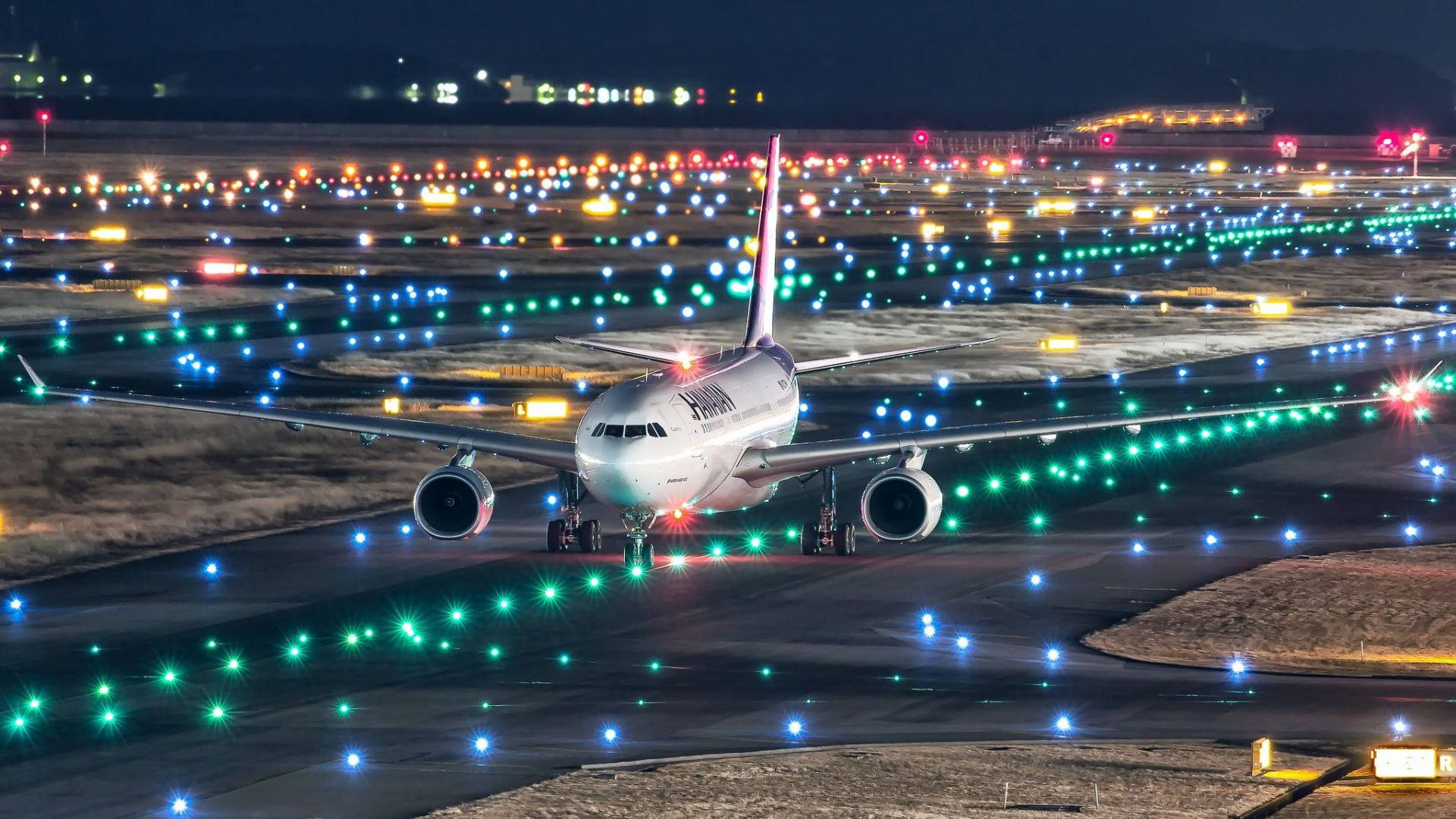 Colorful Lights On The Runway