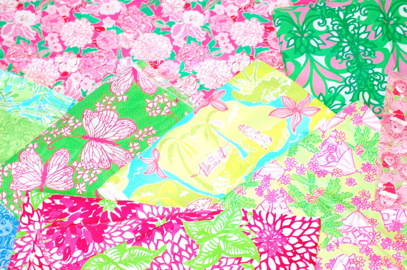 Colorful Lilly Pulitzer Desktop Collage Background