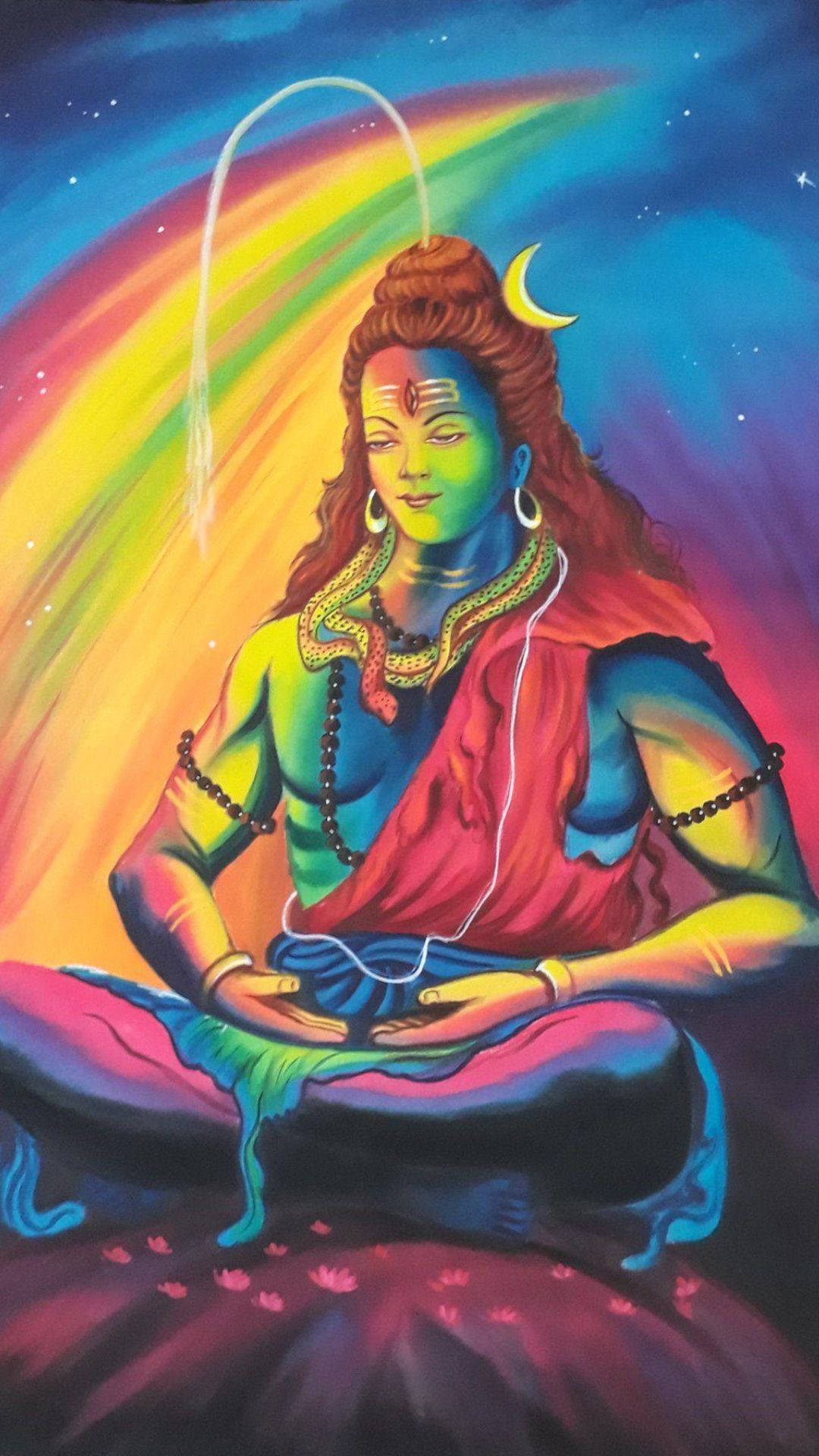 Colorful Lord Shiva Hd Background