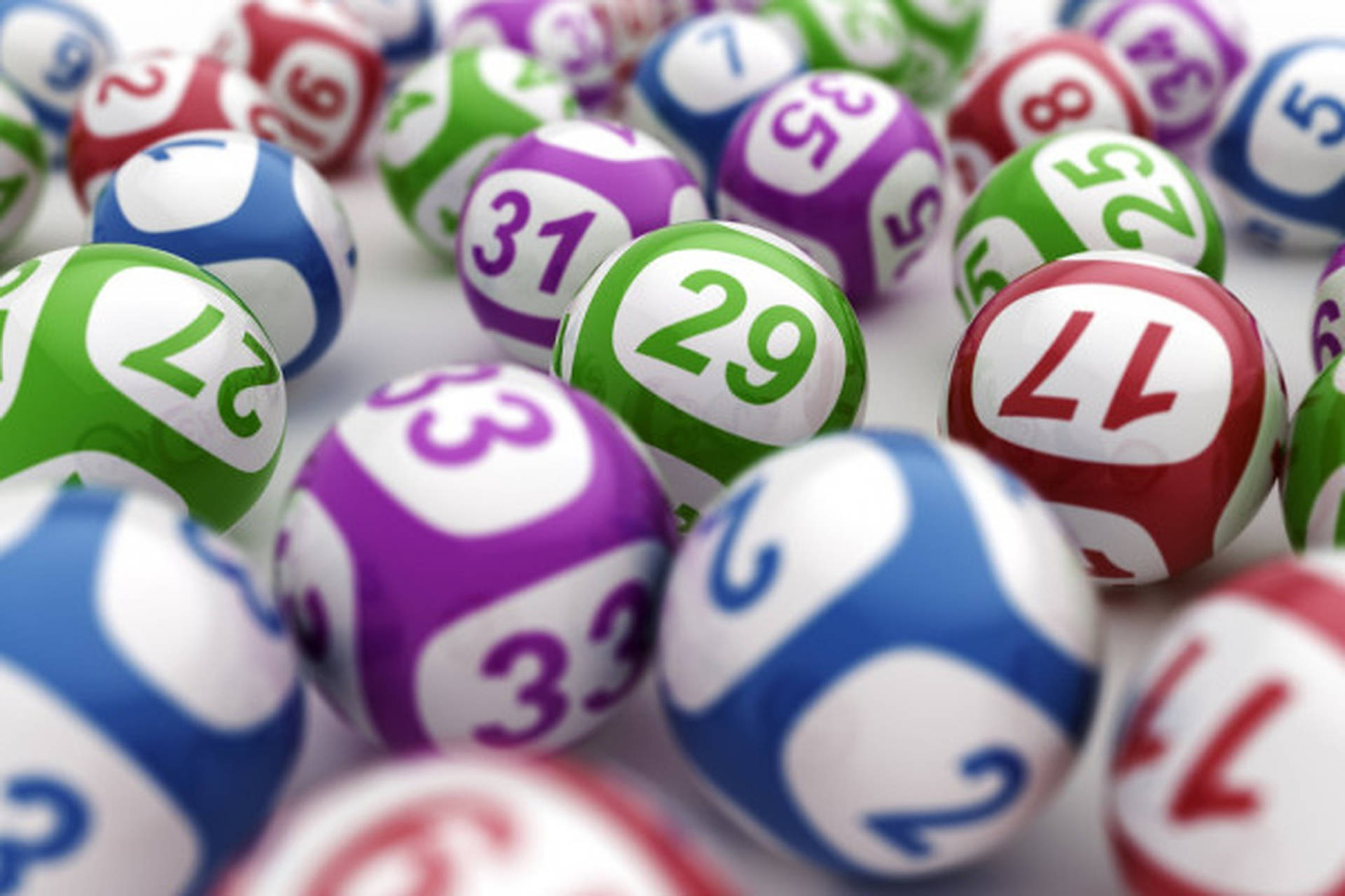 Colorful Lottery Balls Background