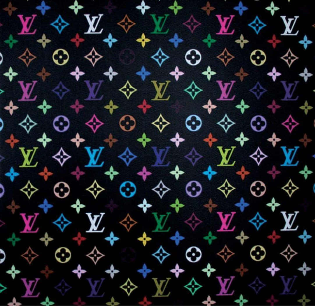 Colorful Louis Vuitton Print Background