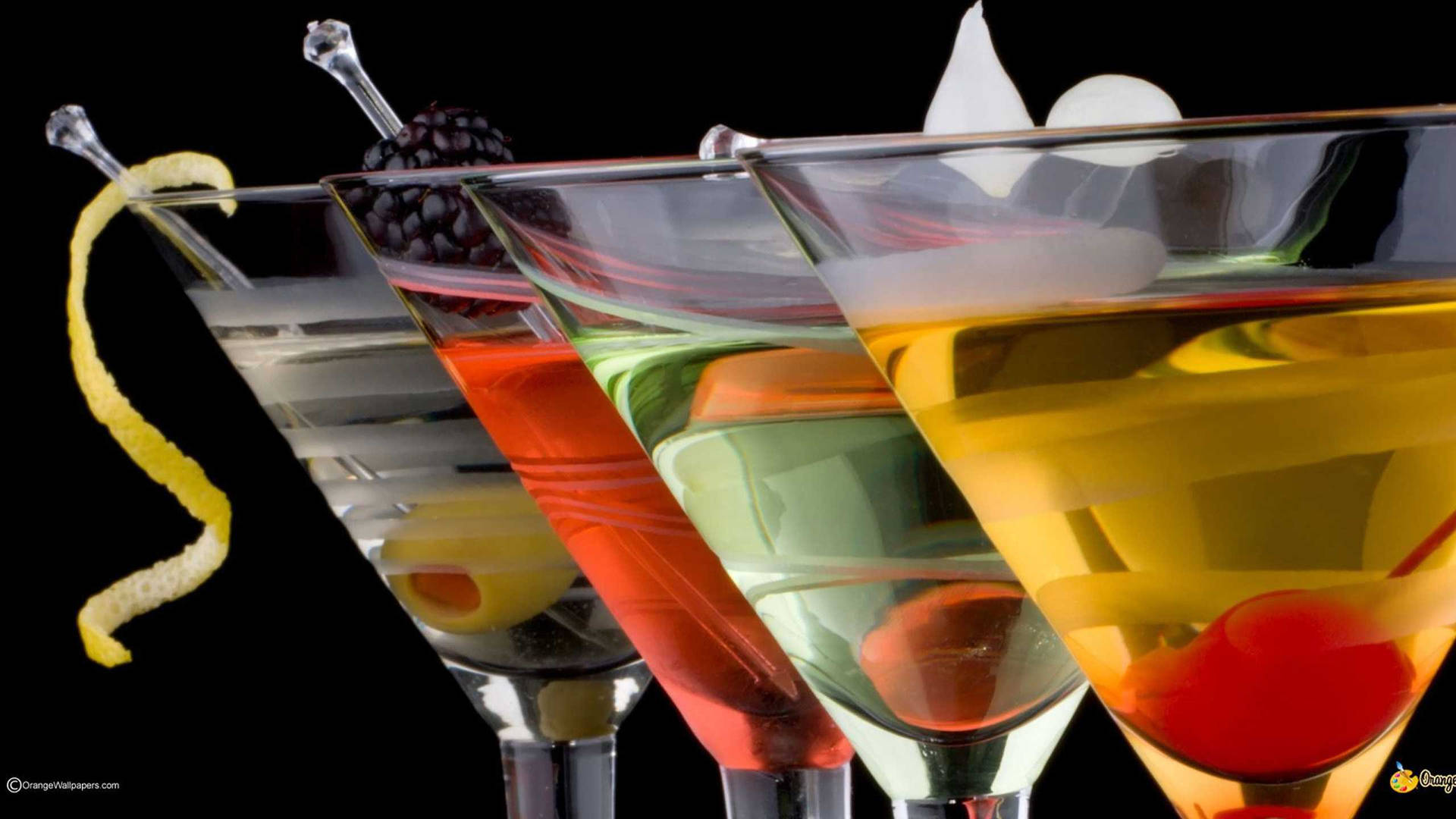 Colorful Margarita Drinks Background
