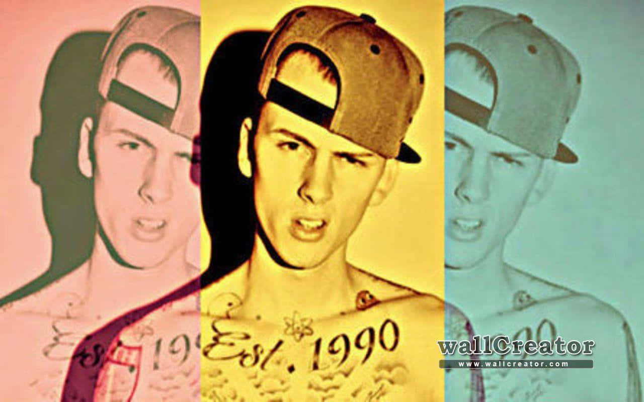 Colorful Mgk With Cap Background