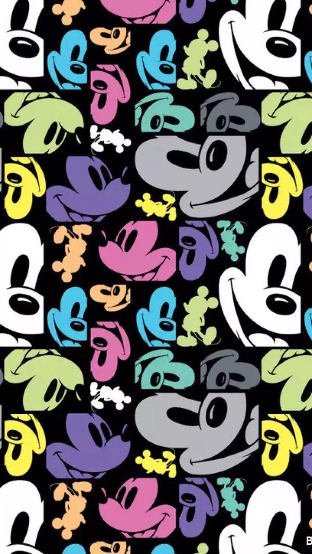 Colorful Mickey Mouse Iphone Background