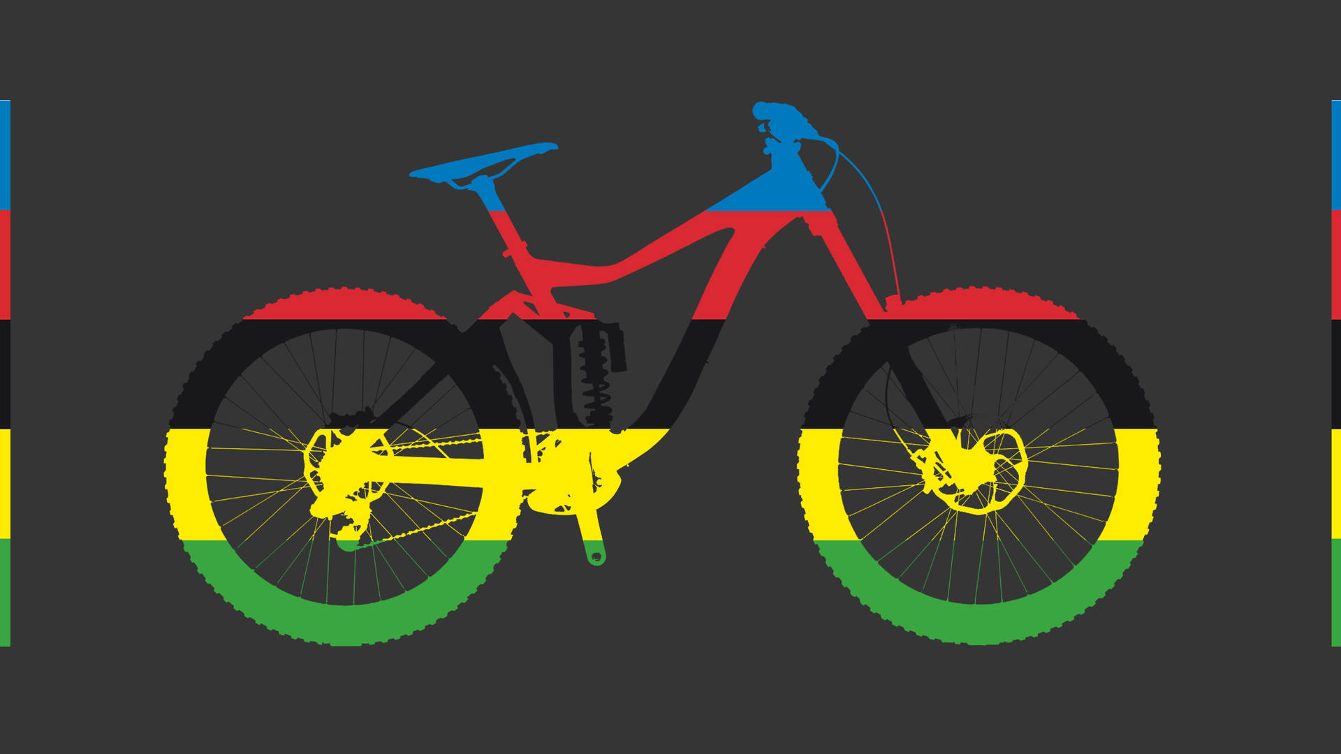 Colorful Mountain Bike Background