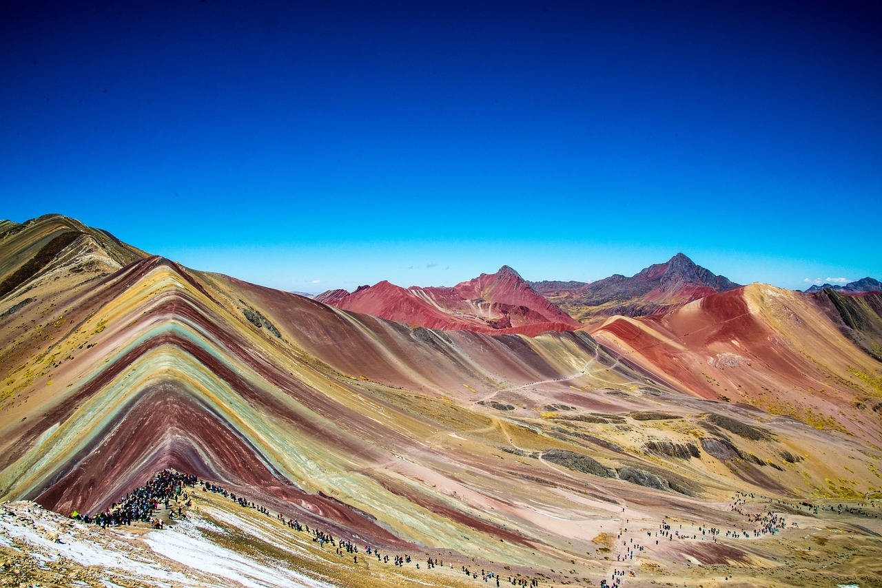 Colorful Mountains Of Vinicunca Cusco Peru Background