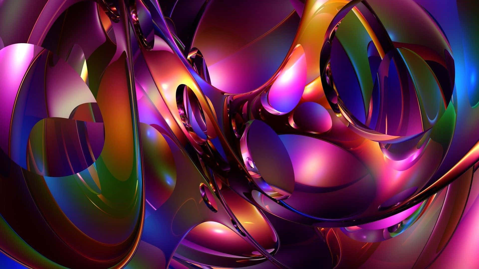 Colorful Moving Fractal Abstract Desktop