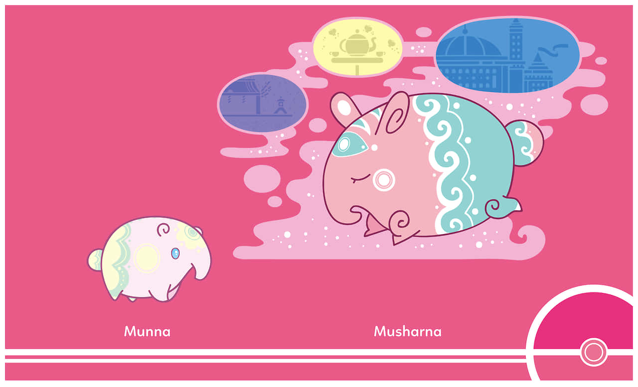 Colorful Musharna And Munna Art