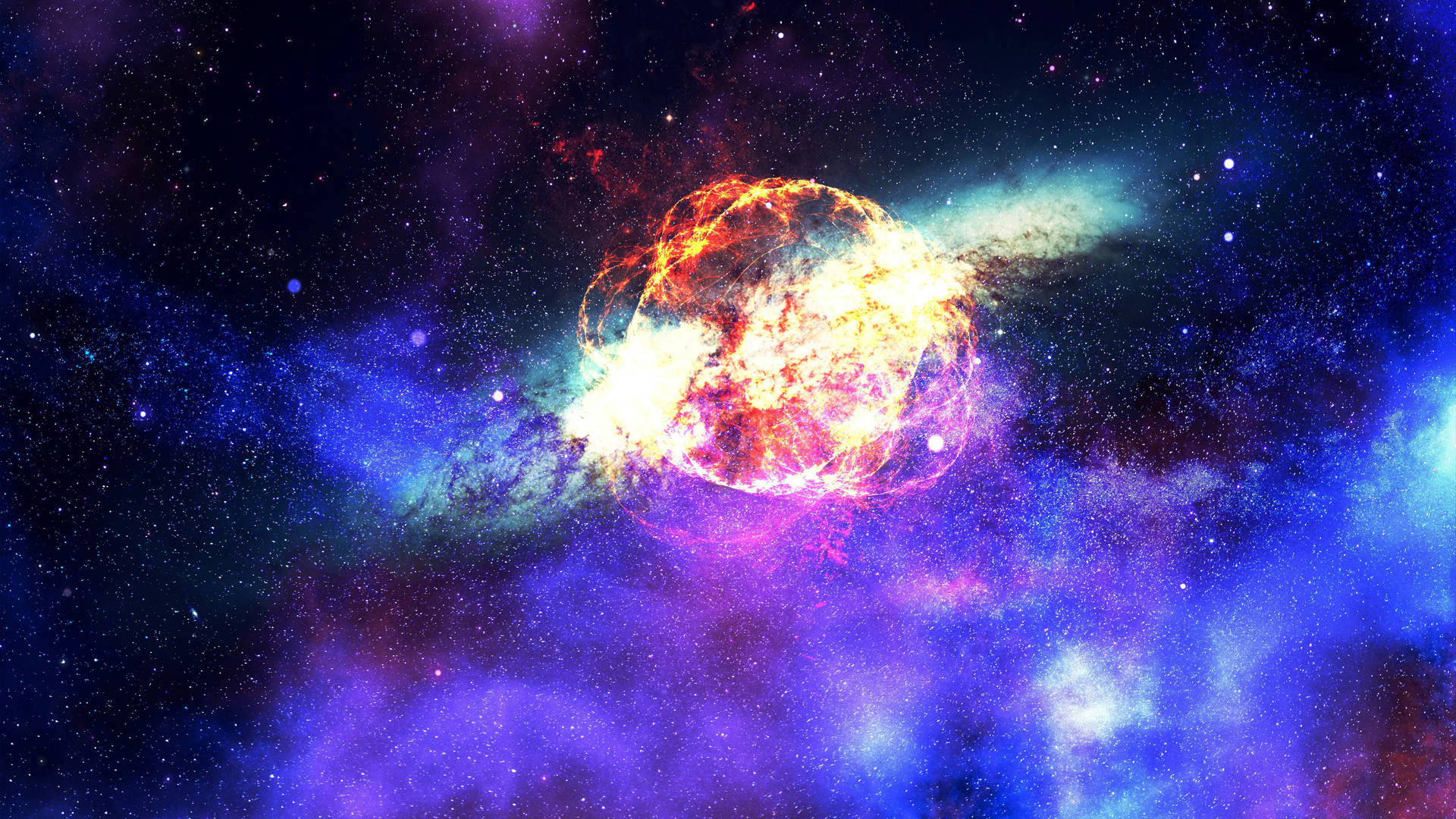 Colorful Nebula In Space Universal Background