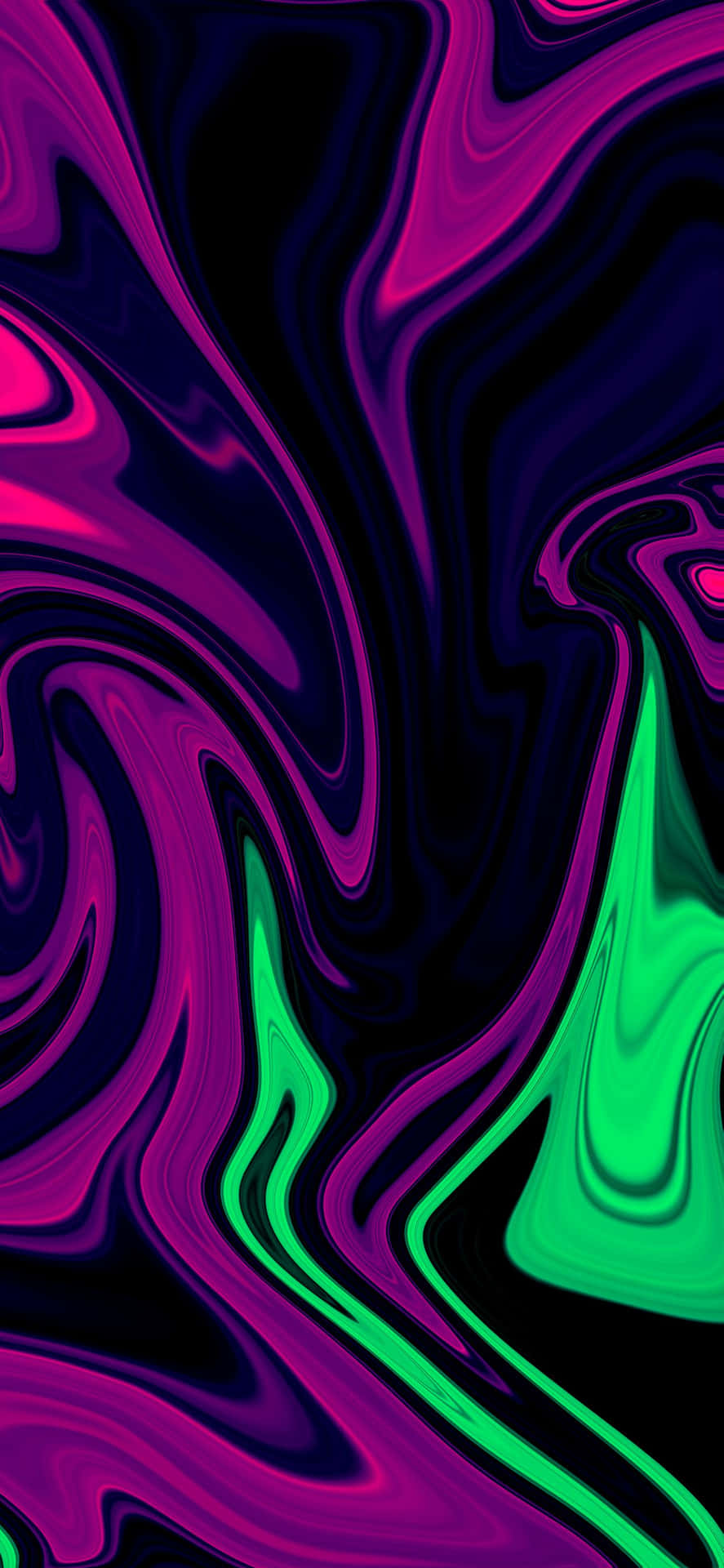 Colorful Negon Green And Purple Abstraction Background