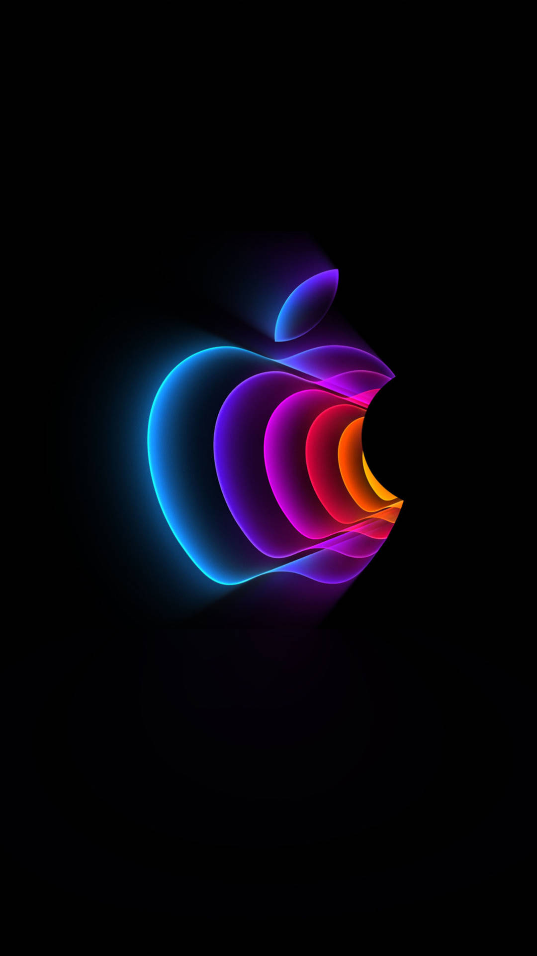 Colorful Neon Apple Logo 4k Hd Mobile Background