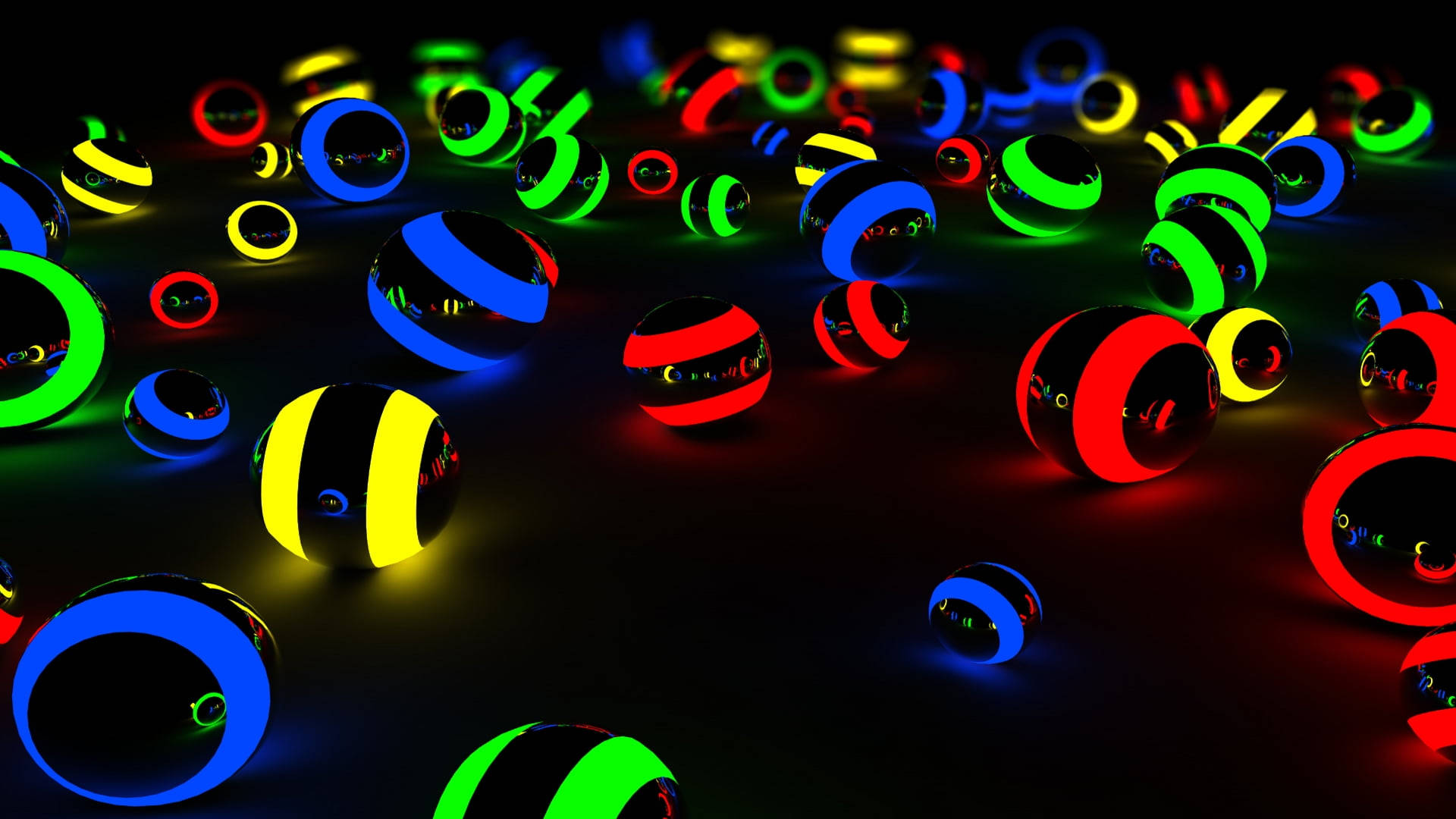 Colorful Neon Balls Background