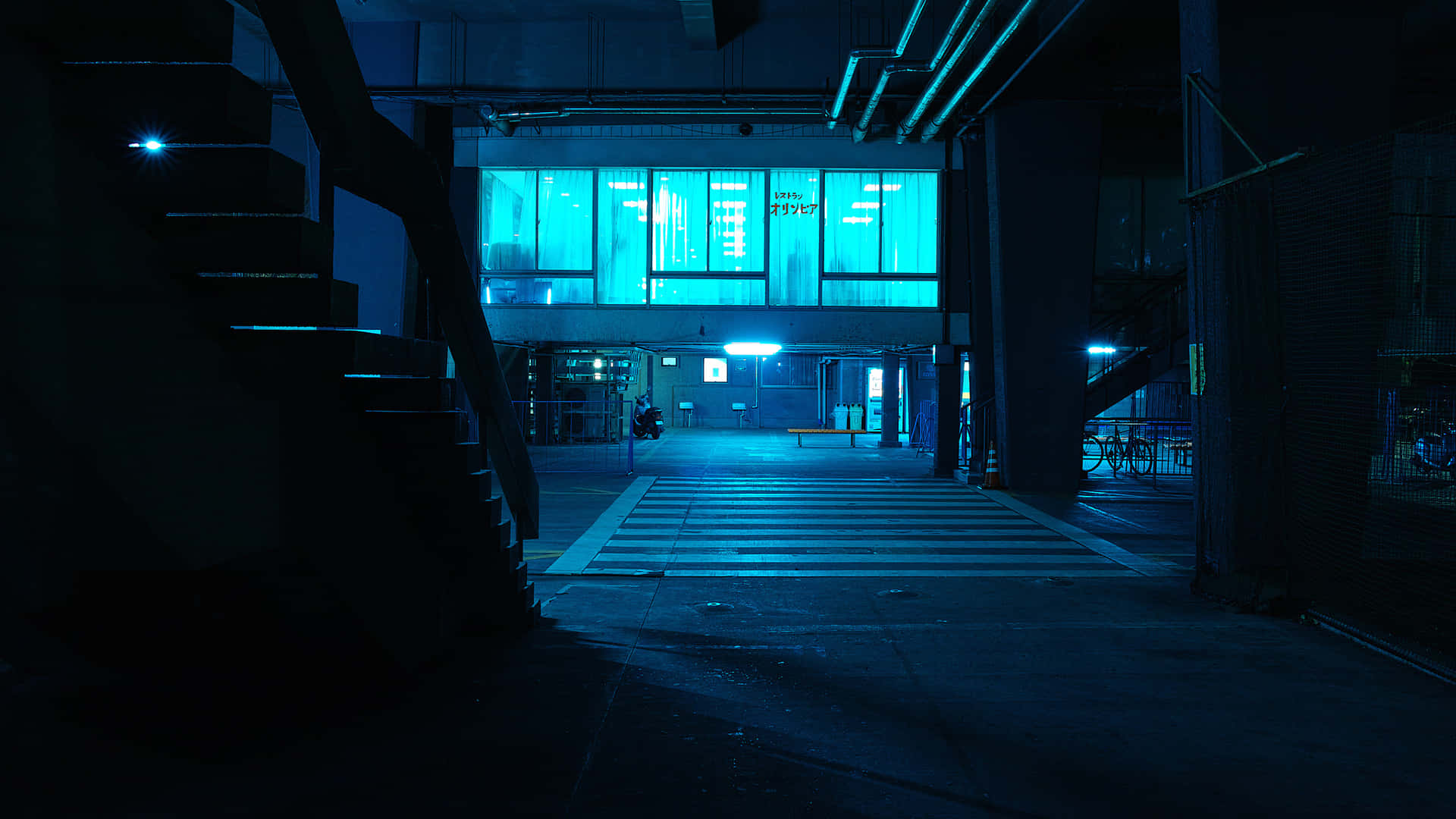 Colorful Neon Lights Starring The Tokyo Skyline Background