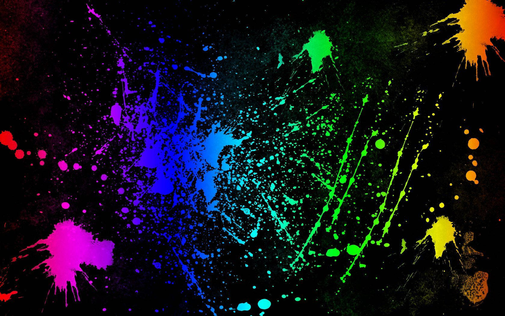 Colorful Neon Paint Splatter Background