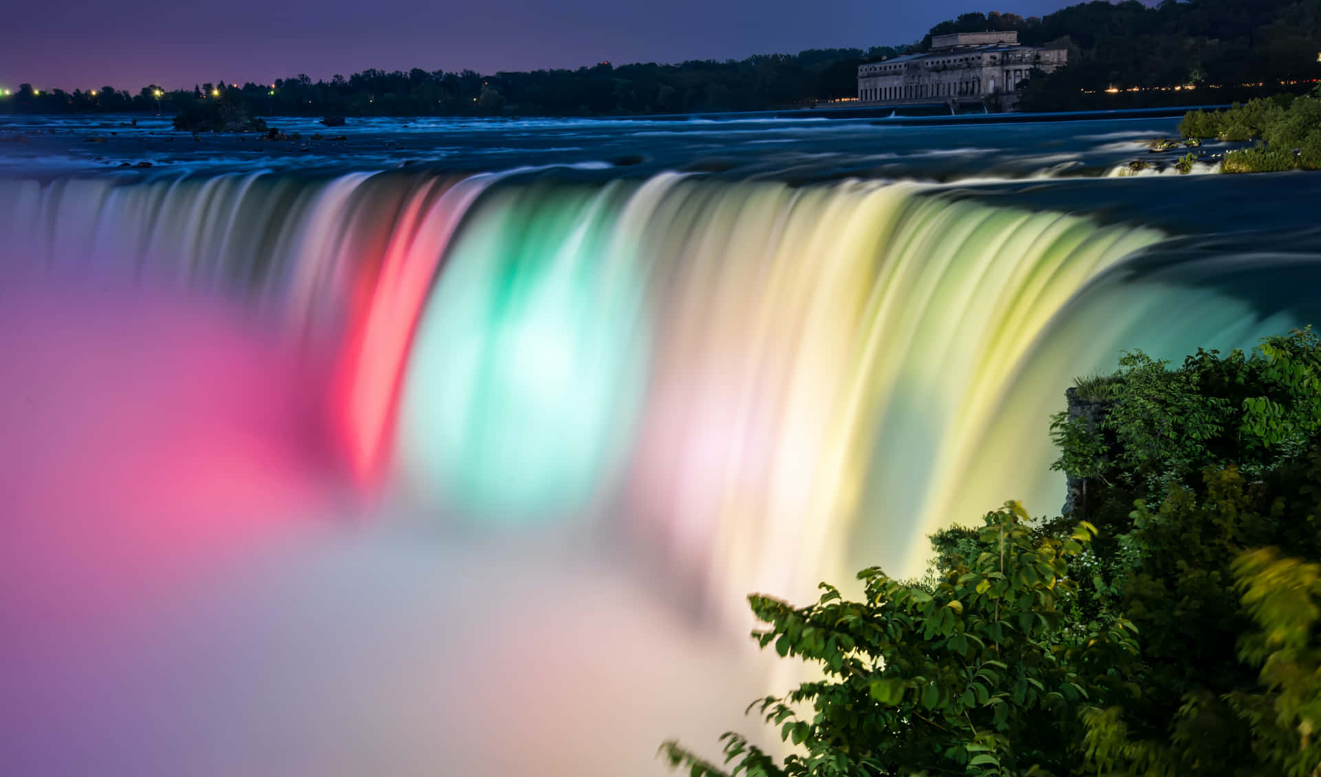 Colorful Niagara Falls Canada Landscape Background