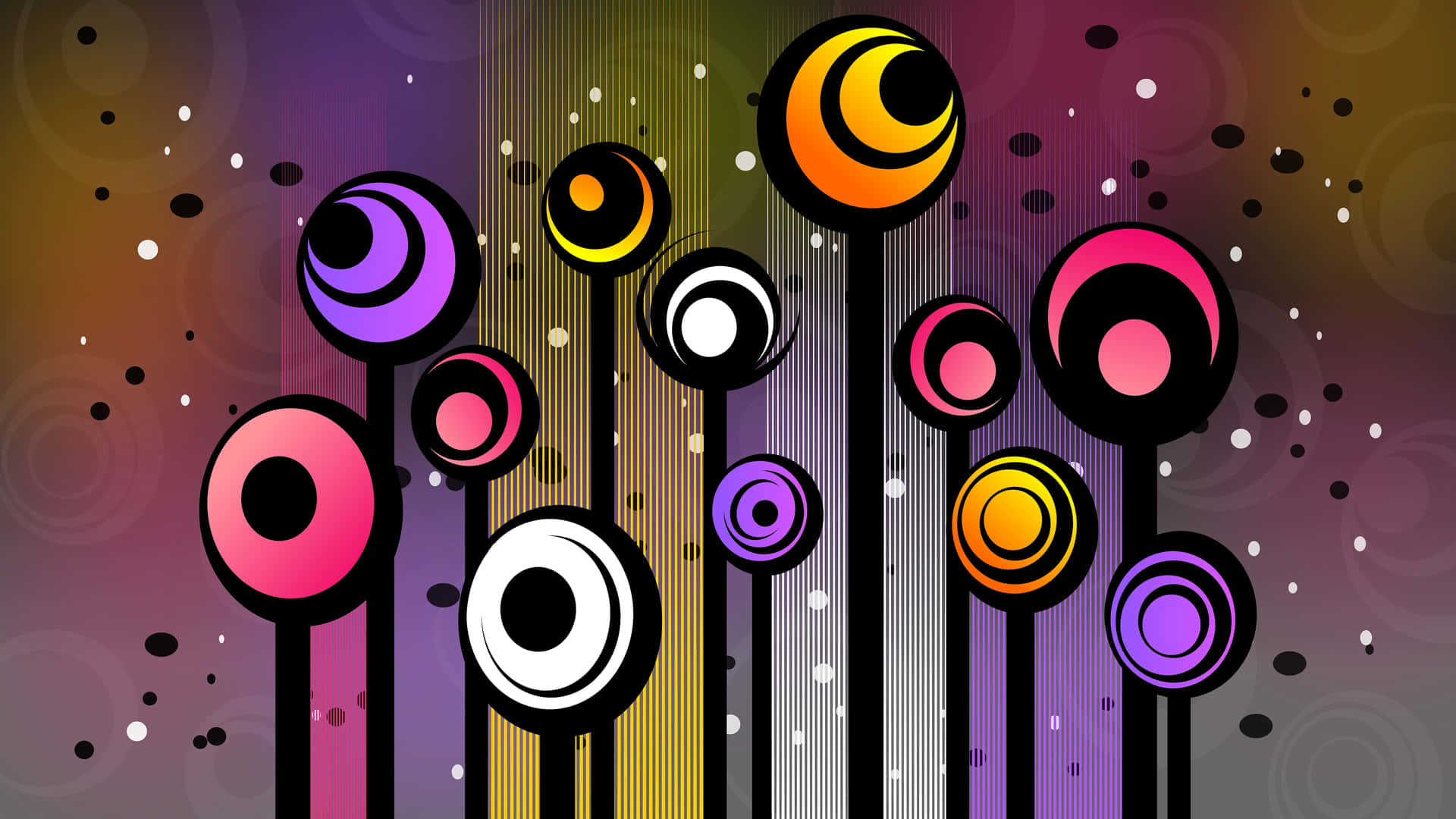 Colorful Oblong Digital Art [wallpaper] Background
