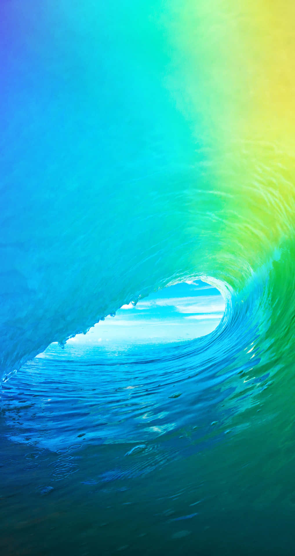 Colorful Ocean Wave Curl Background