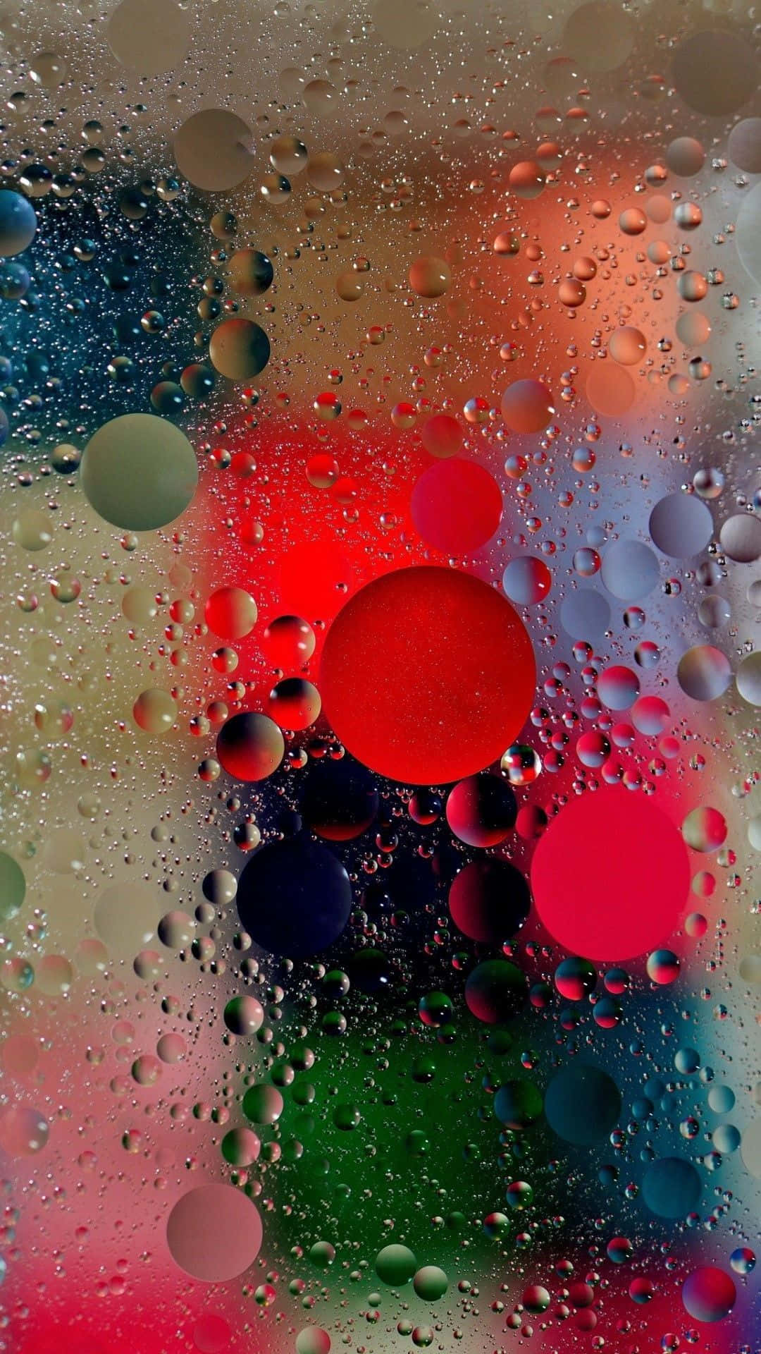 Colorful Oiland Water Bubbles Abstract Background