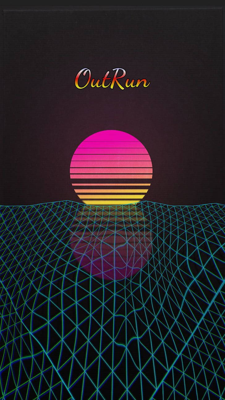 Colorful Outrun Poster Background