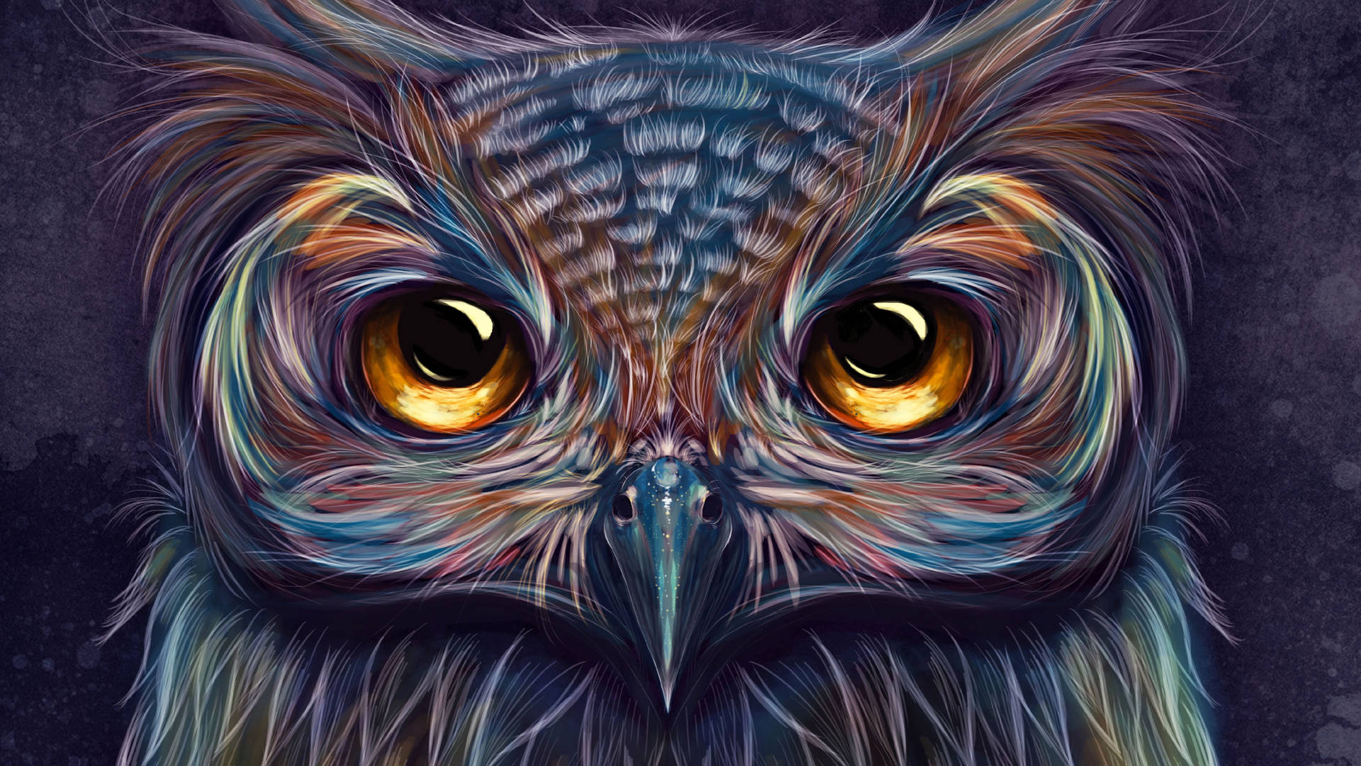 Colorful Owl Art Drawing Background