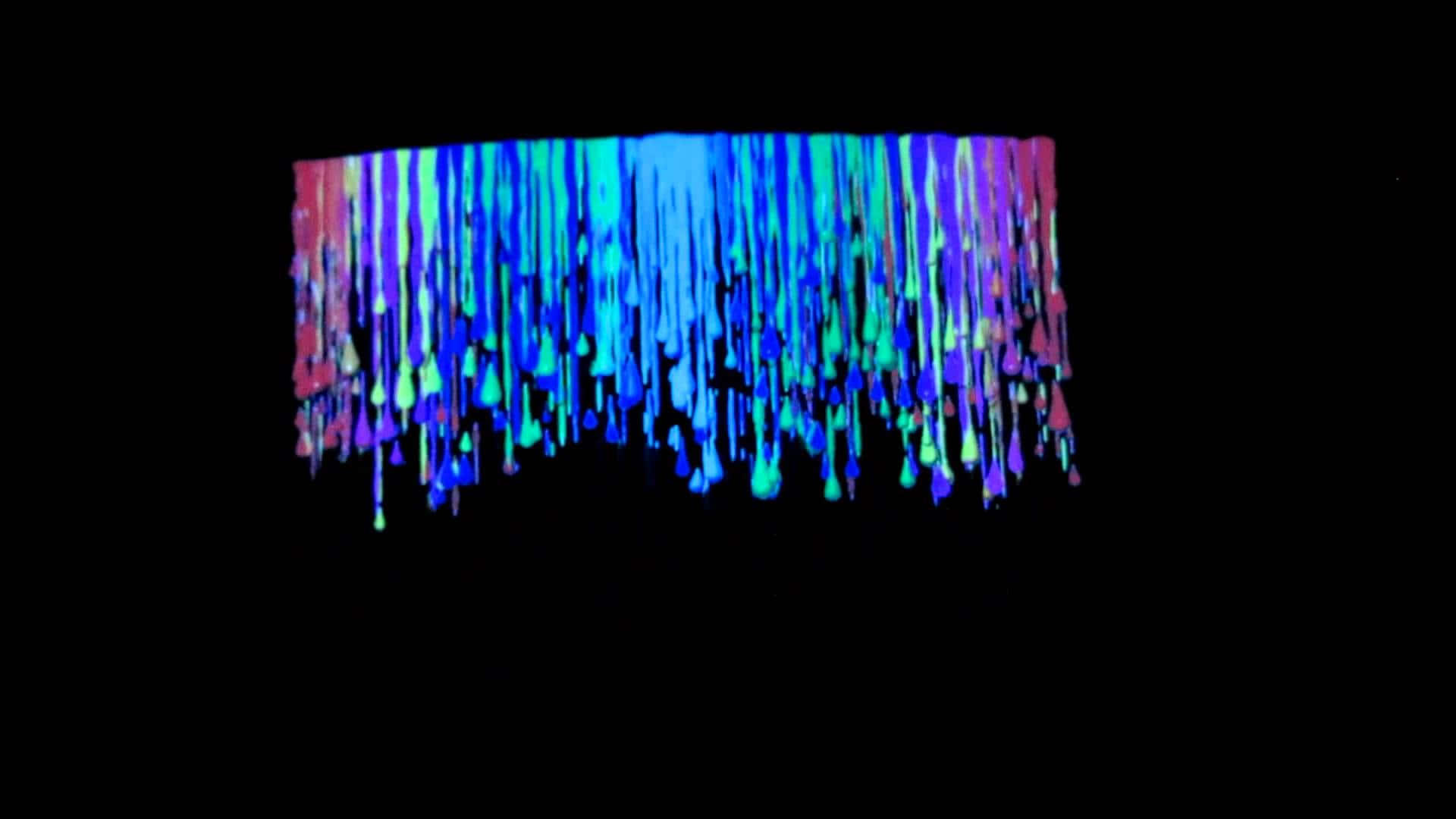 Colorful Paint Drip Seascape Background