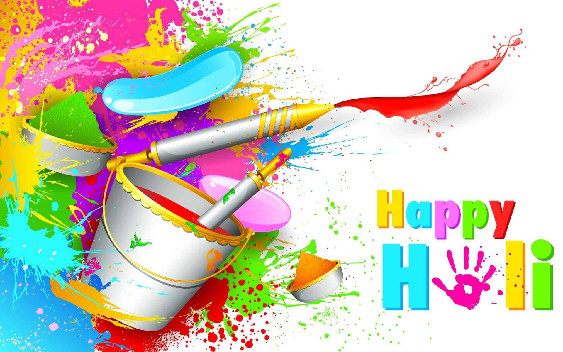 Colorful Paint Happy Holi Hd Background