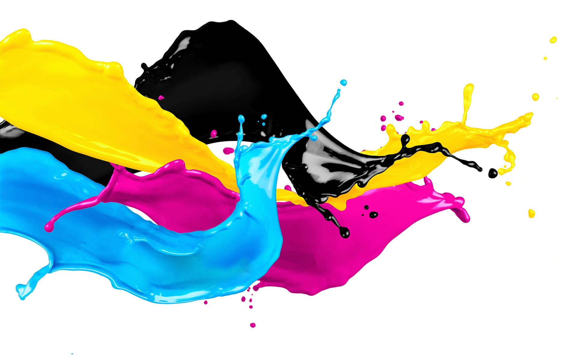 Colorful Paint Splashes Presentation Background