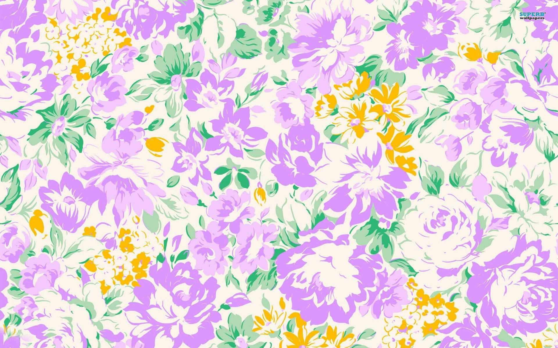 Colorful Painting Floral Desktop Background