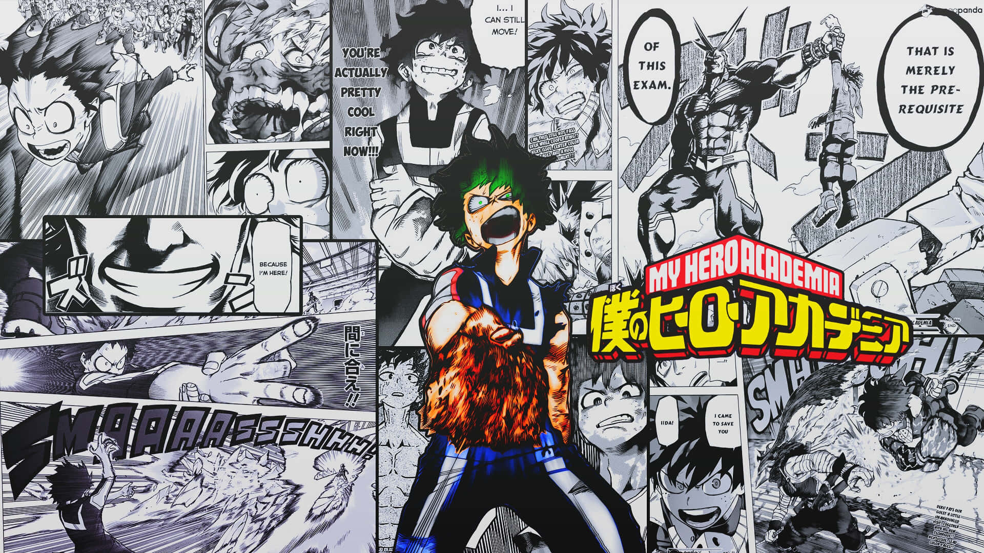 Colorful Panels Of Manga Pages Background