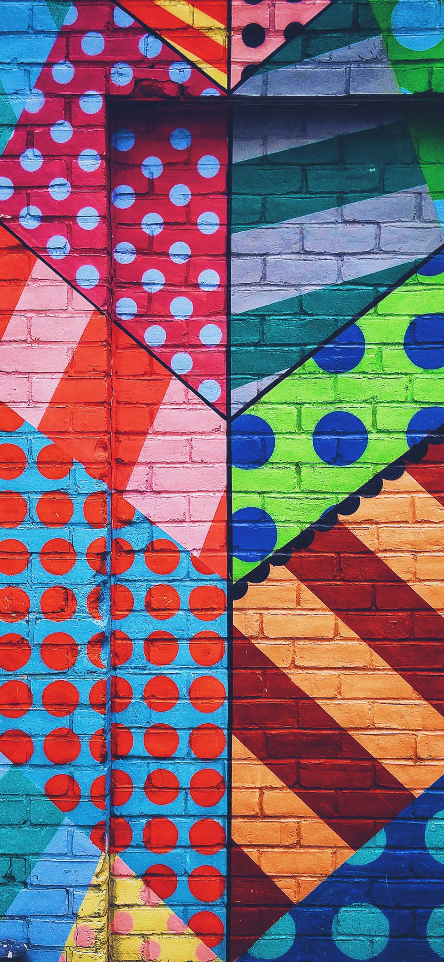 Colorful Pattern Wall Graffiti Iphone Background