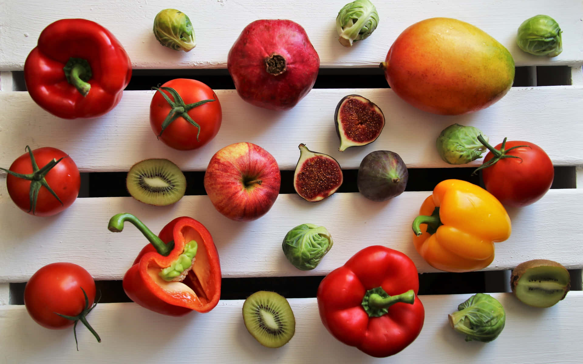 Colorful Pick Of Different Fruits And Vegetables