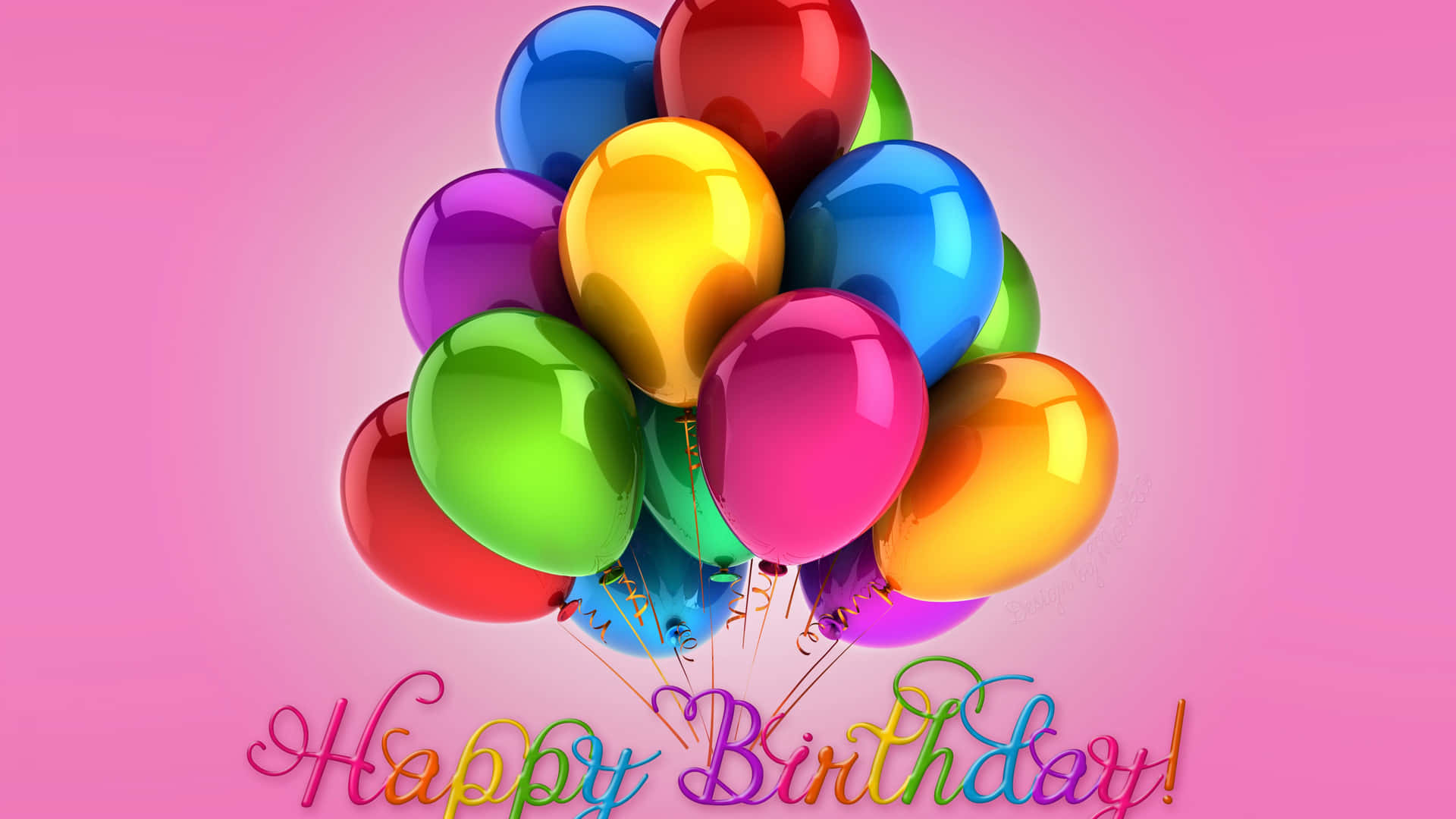 Colorful Pink Birthday Background