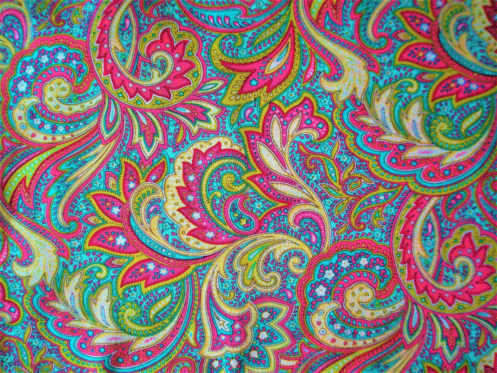 Colorful Plant Paisley Print Background