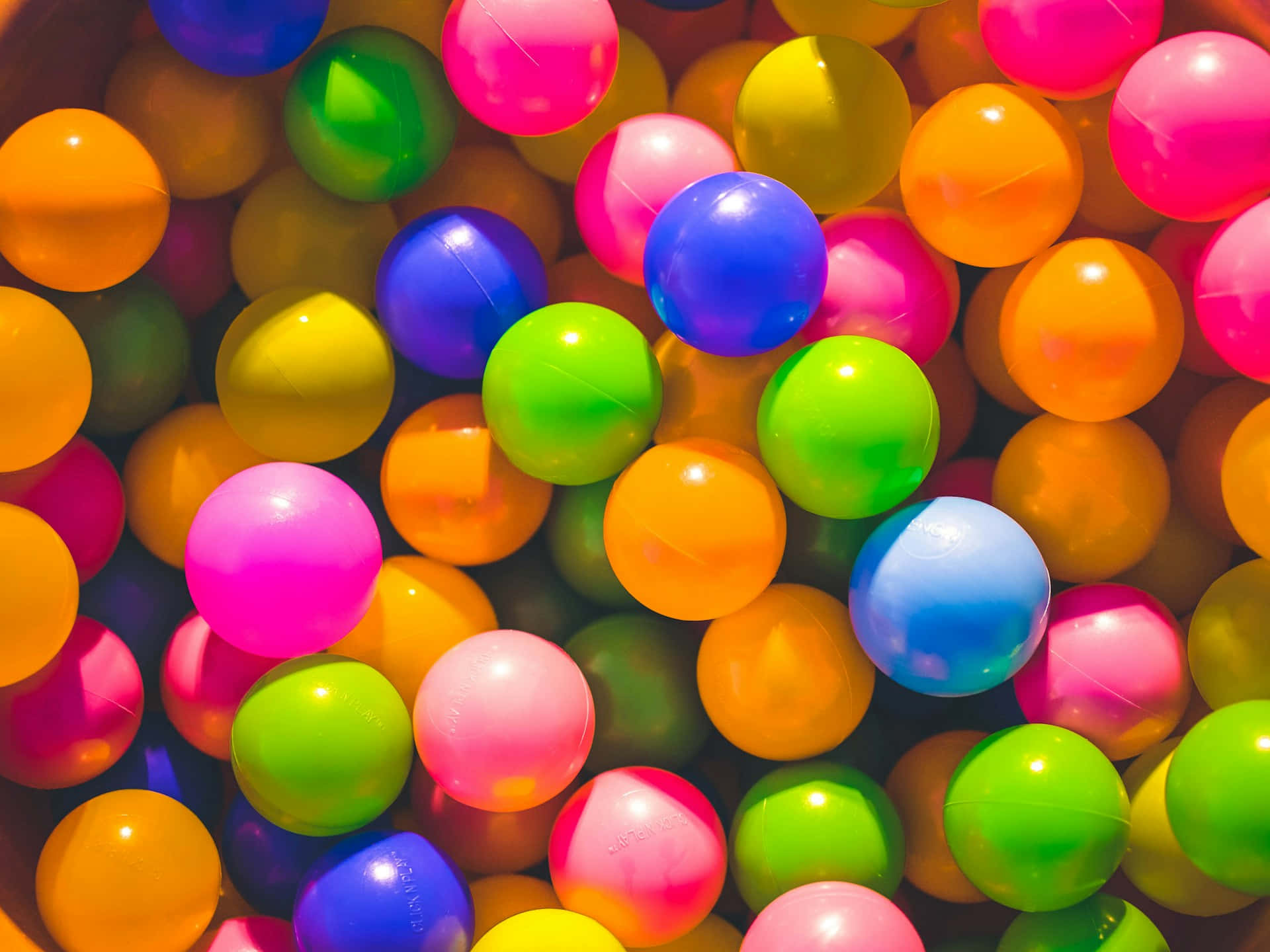 Colorful Plastic Balls Background Background