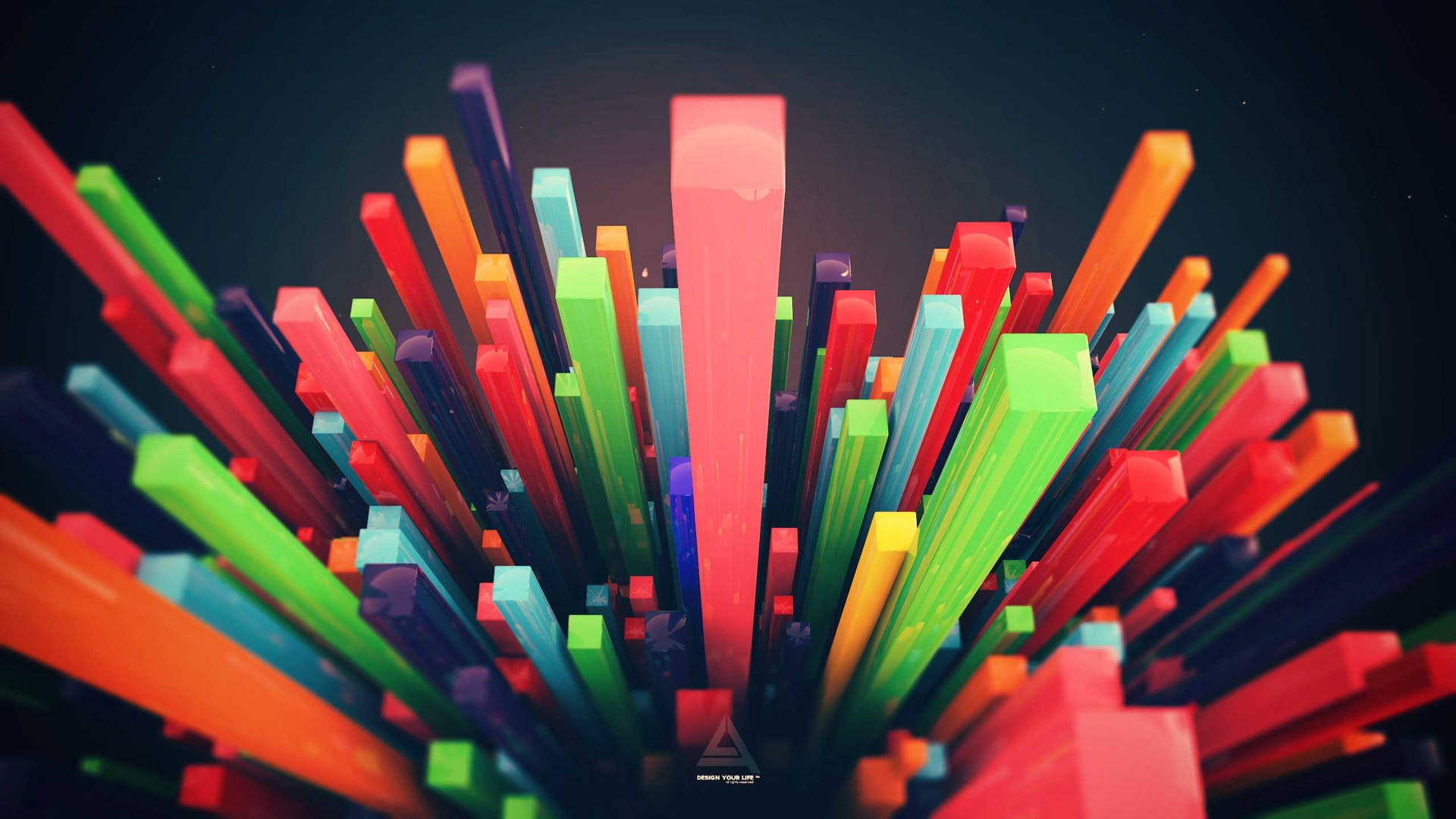 Colorful Plastic Sticks Background