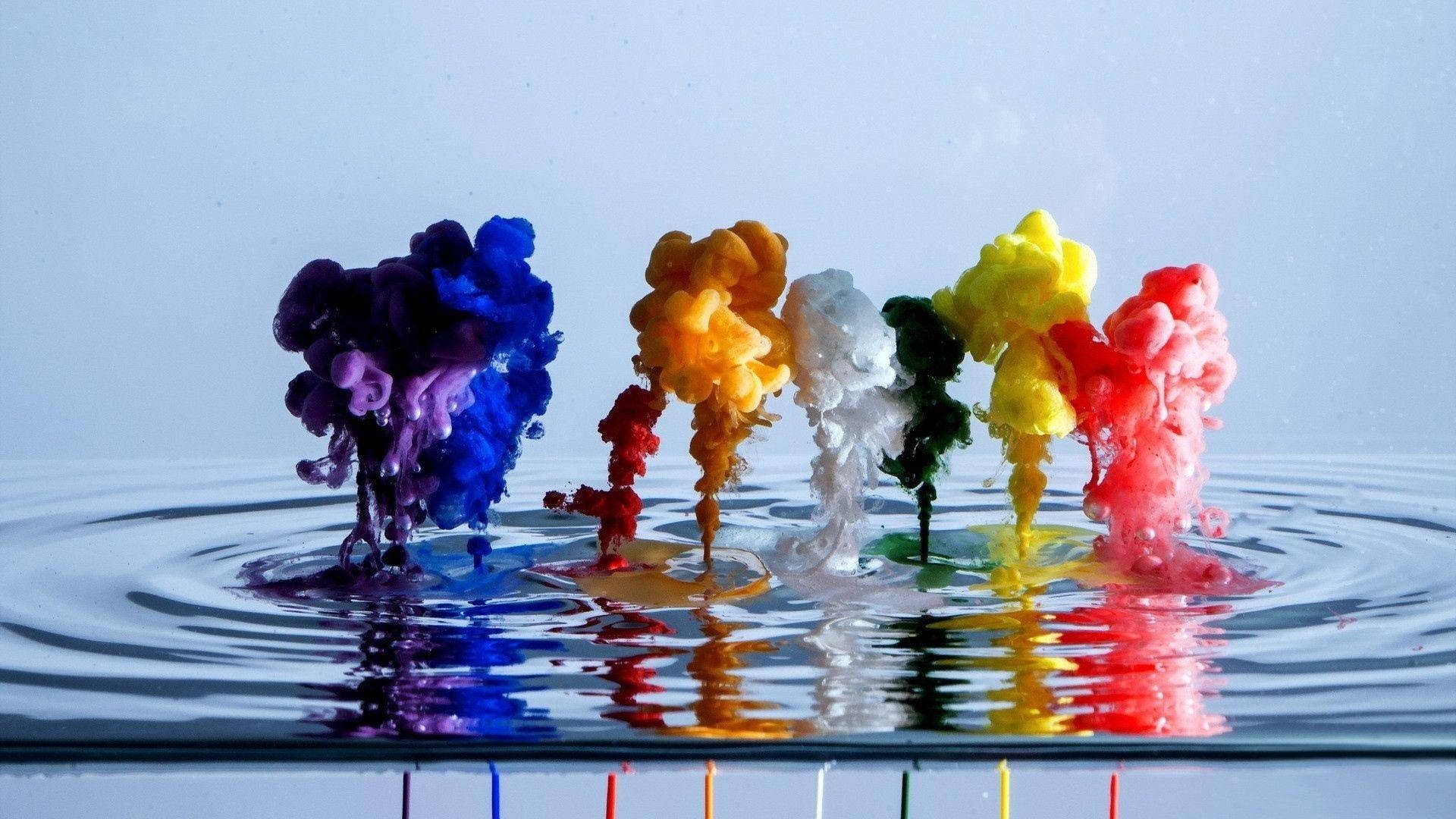 Colorful Plumes In Liquid