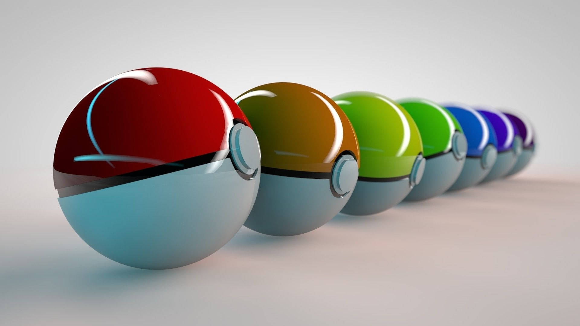 Colorful Pokeball Background