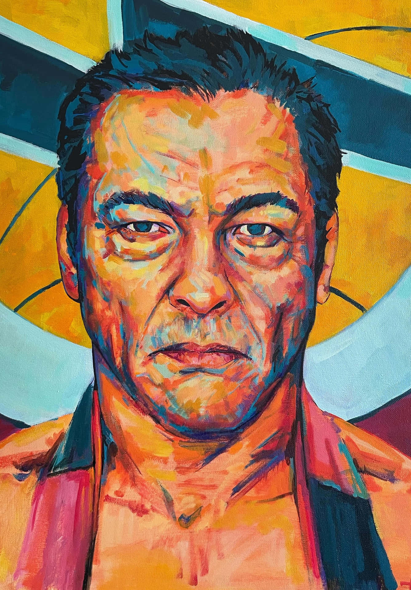 Colorful Portraitof Martial Artist