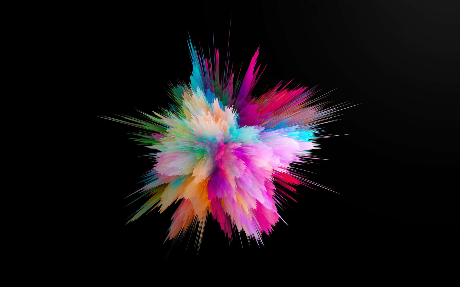 Colorful Powder Explosion On Black Background Background