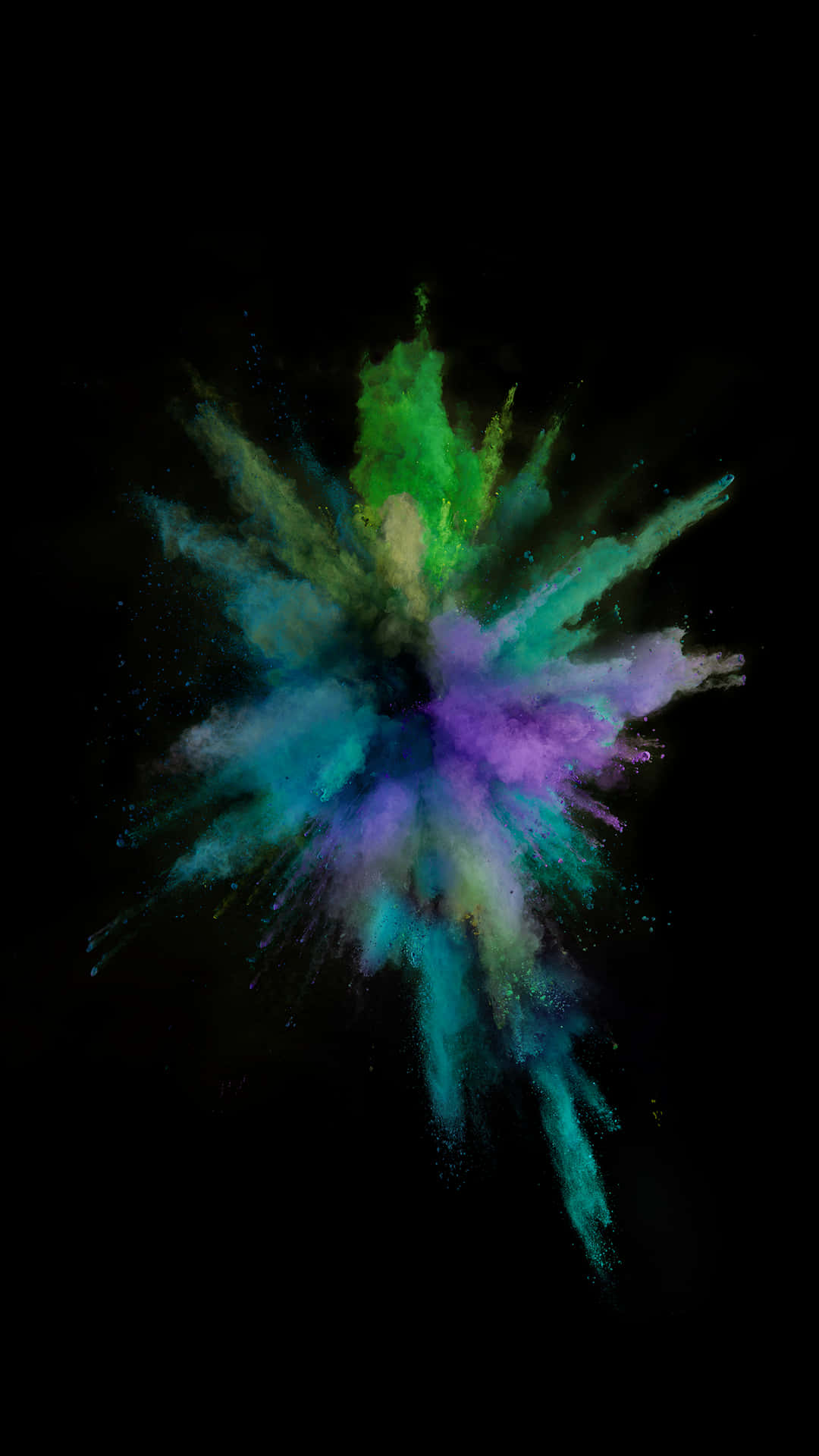 Colorful Powder Explosion On Black Background