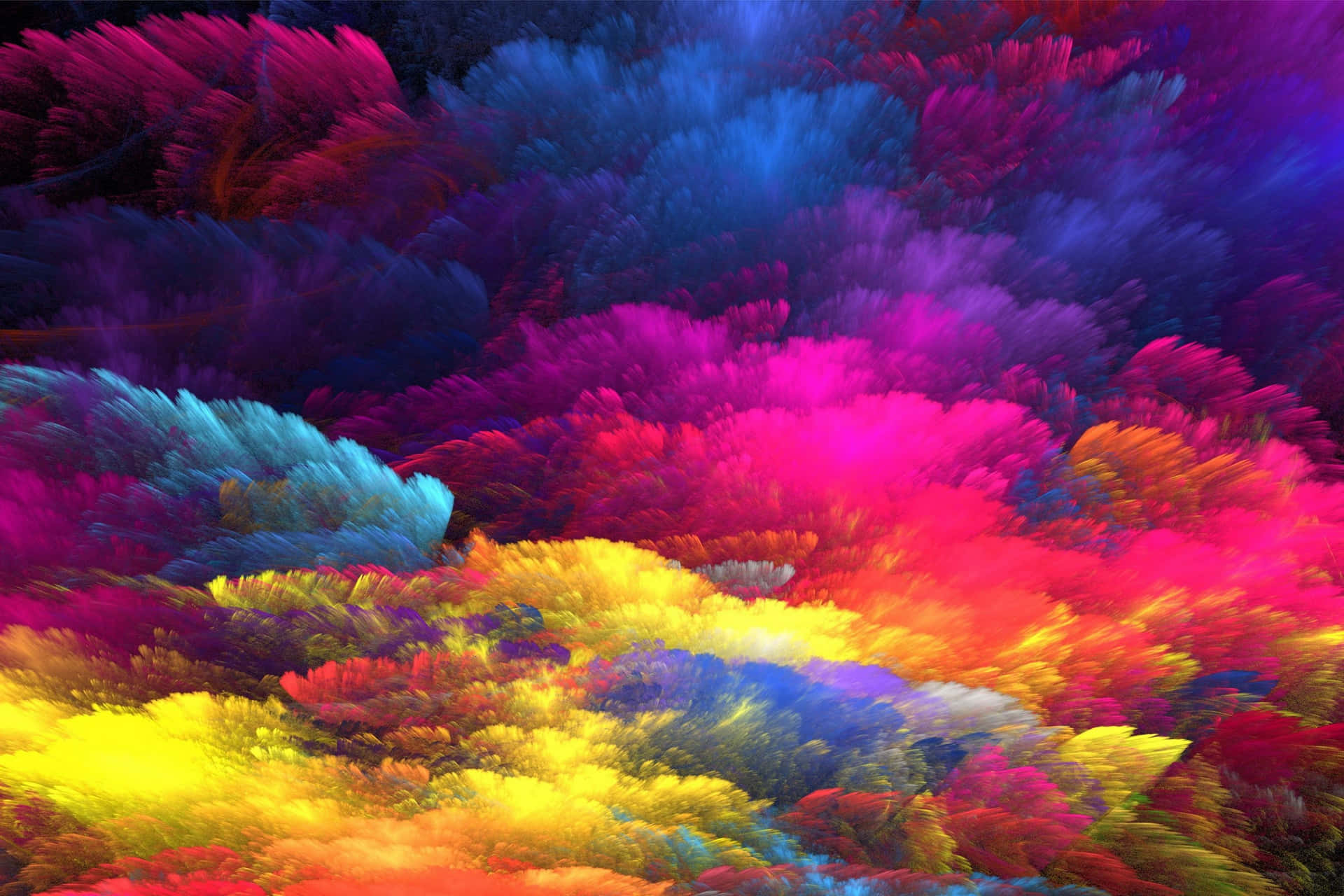 Colorful Powder In The Air Background