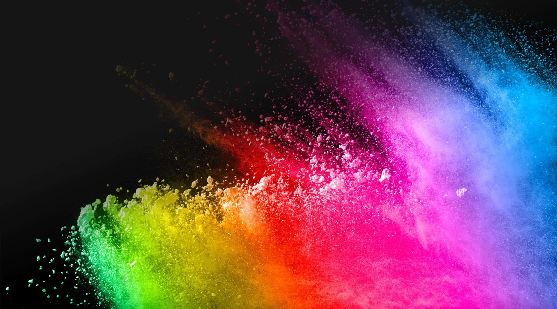 Colorful Powder On Black Background Background