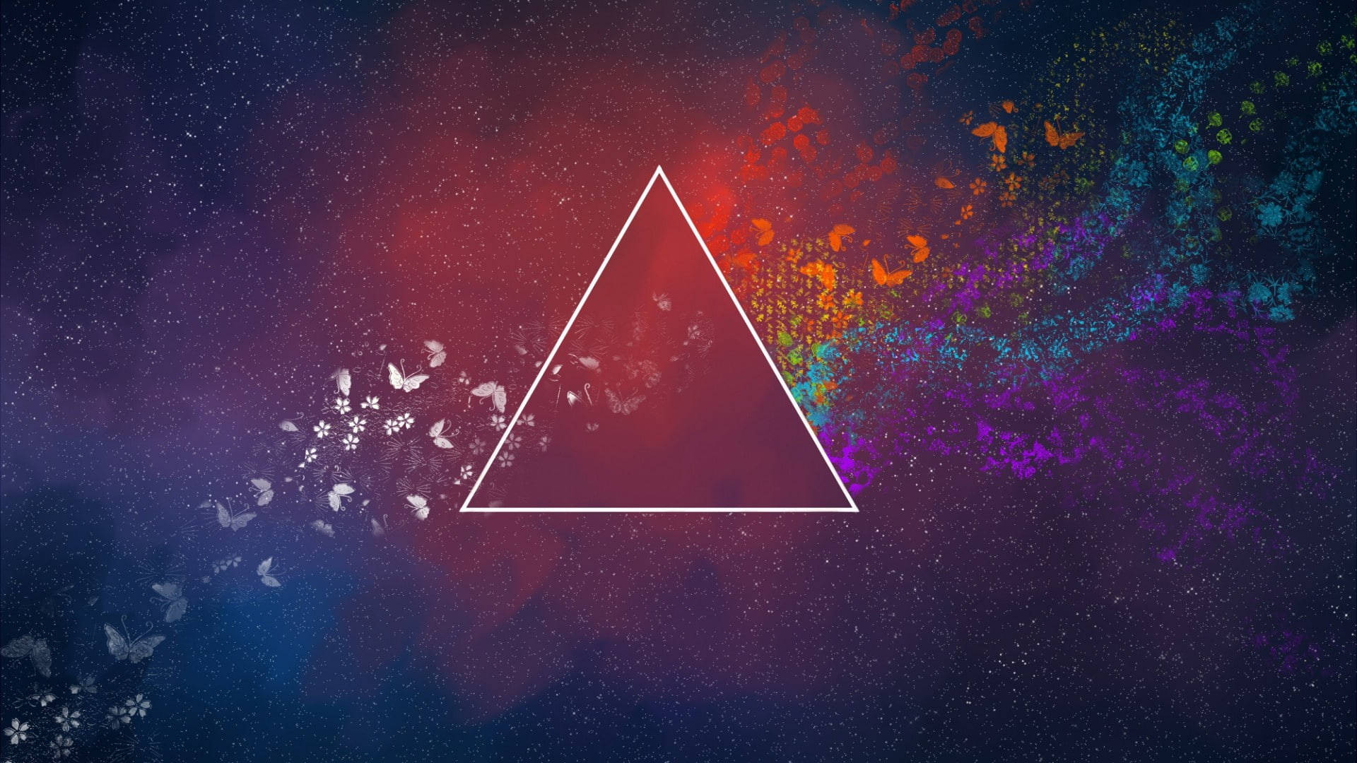 Colorful Prism Butterfly Background