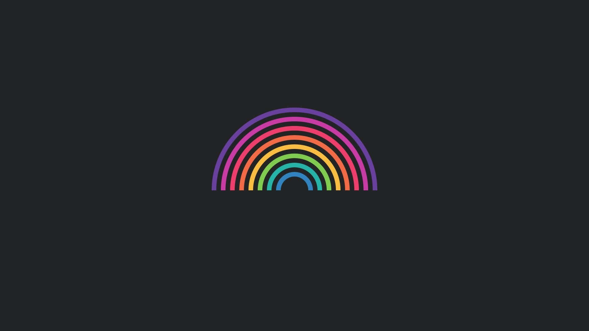 Colorful Rainbow Arc Dark Background Background