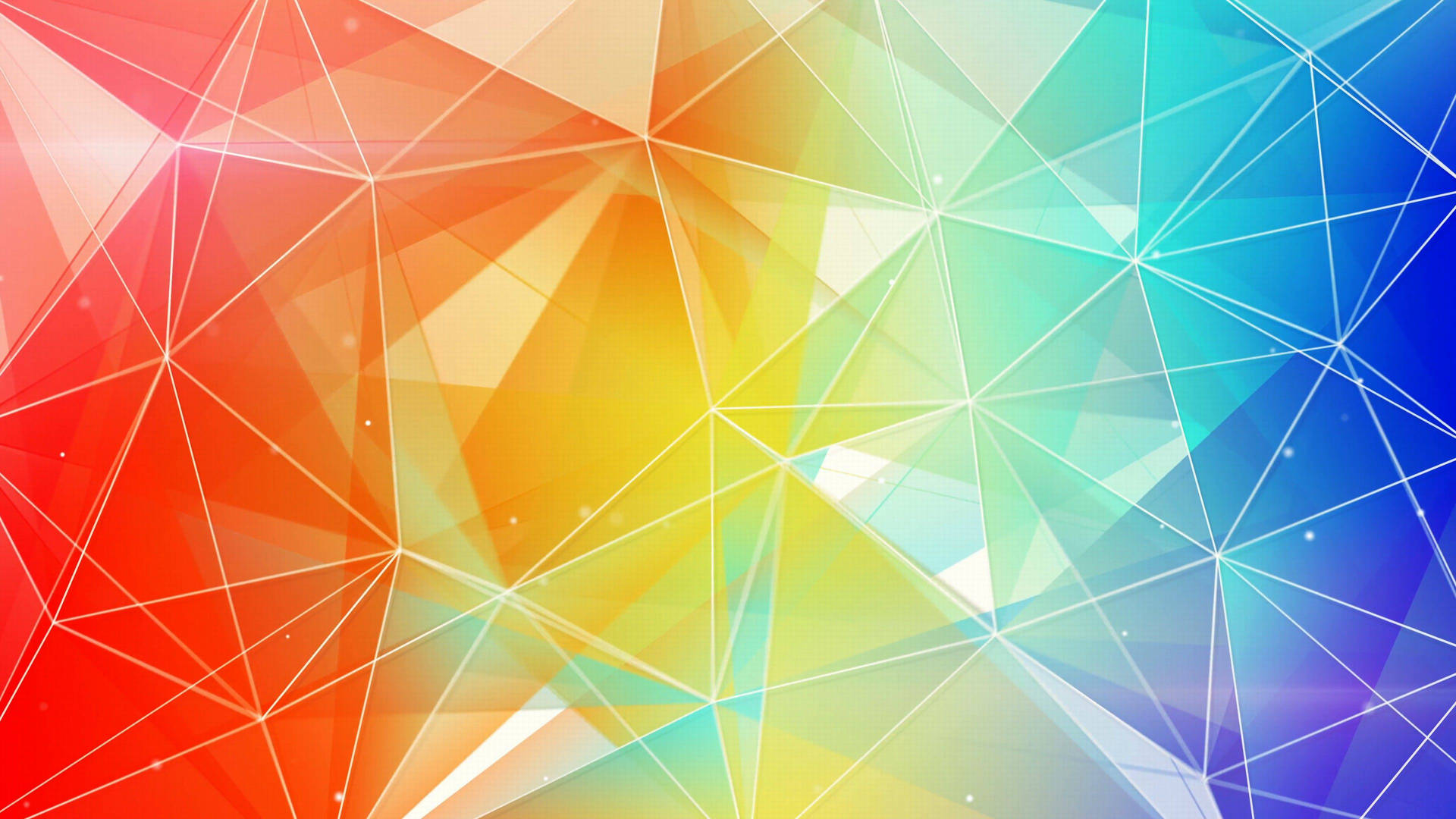 Colorful Rainbow Geometric Triangles Background
