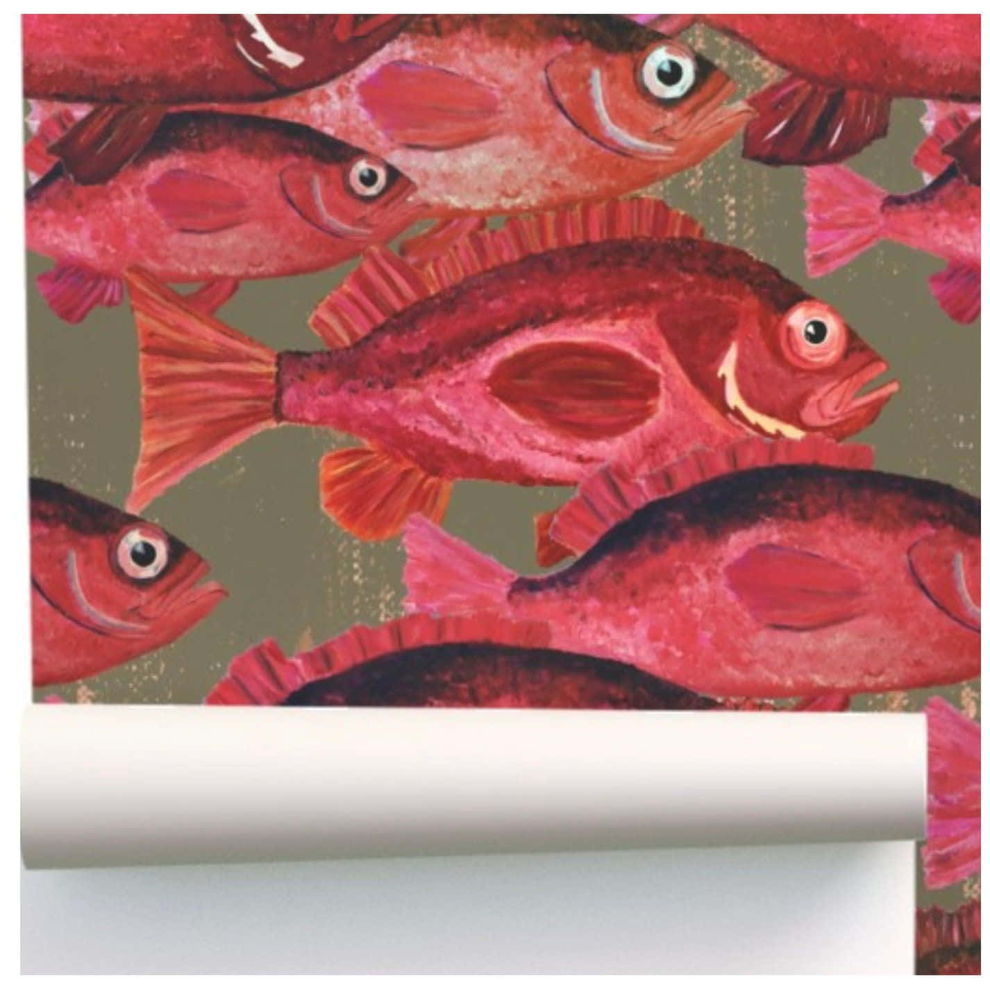 Colorful Red Snapper Painting Background